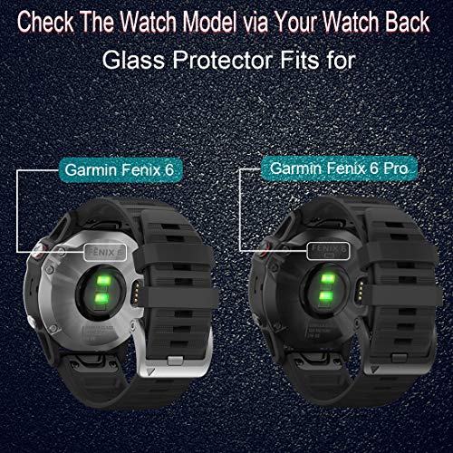 MWOOT Compatible con Garmin Fenix 6 y 6 Garmin Fenix Pro Protectores Cristal Templado [4 Unidades] y Funda Silicona [2 Unidades], 9H Dureza Resistente a Arañazo Protector Pantalla para Proteccion