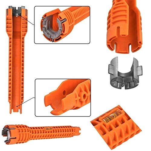 MXECO práctico grifo y sumidero de instalación del grifo del fregadero y la herramienta de instalación de cocinas y baños herramienta multifunción llave de tubo