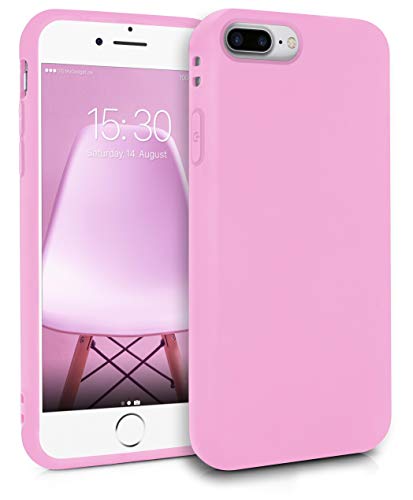 MyGadget Funda Slim para Apple iPhone 7 Plus / 8 Plus en Silicona - Resistente Carcasa Antichoque Flexible & Protectora - Friendly Pocket Case - Rosa Lila