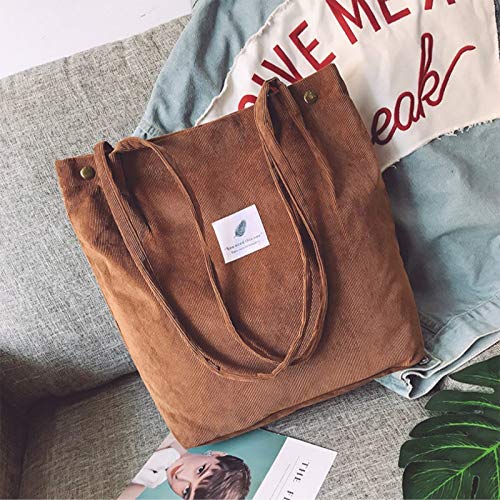 N / A Bolsas para Mujeres Bolso de Pana Bolsas de Compras Reutilizables Bolso de Mano Casual para Mujer para Cierto número de Dropshipping 34 * 30 * 12 cm