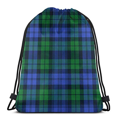 N / A Mochila con Cordón,Bolsas De Cuerdas Gimnasio,Campbell Tartan para Hombre para Mujer Athletic Premium Quality Pull String Bag para Viajar Yoga Shopping School Workout Beach