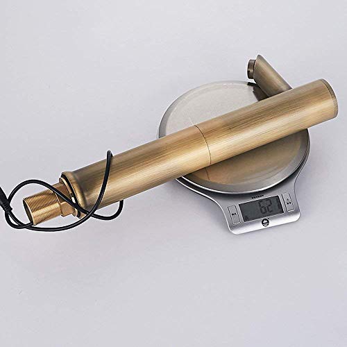 N/ A Retro automático Sensor Infrarrojo Electrónico Lavabo Grifo Mezclador de Agua fría Grifo Baño Alto Lavabo Instalación Accionado por batería Caño Alto Latón Bronce Antiguo Cepillado