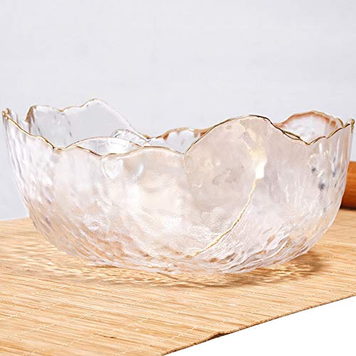 N / A Teaware Martillo de Madera del Grano del té Hecho a Mano de Lavado de Cristal de té japonés Set Accesorios Irregular Ensalada de Verduras Bowl, for Hogares Oficina ect (Color : Color1)