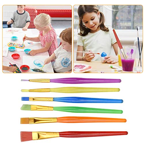 NATUCE 57PCS Niños Esponja Pintura Cepillos Kit, Herramientas de Dibujo para Niños, Cepillos de Pintura de Esponja, Delantal de Pintura, Esponja de Cepillos de Pintura Set para Arte Artesanía DIY