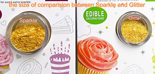 Natural Color Comestible Apple Verde Glitter Sparkles 3 G Topping Comestible para Tartas Ingredientes