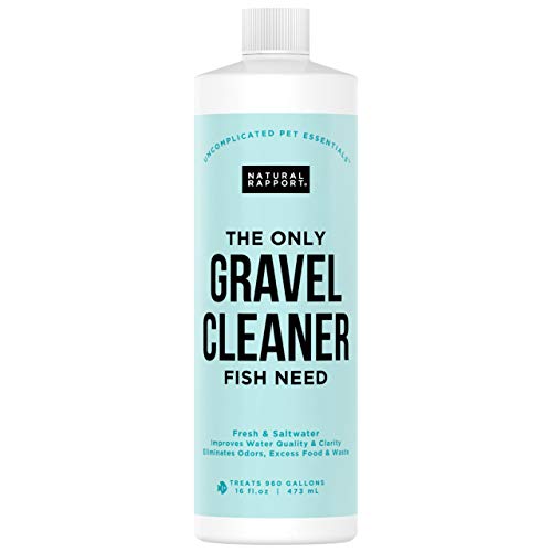 Natural Rapport Limpiador de Grava para Acuarios – Limpiador Grava Acuarios Profesional para Mantener Acuarios y Peceras Completas más Saludables – Reduce las Toxinas y los Desechos (473ml)