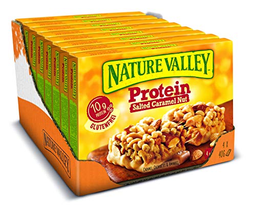 Nature Valley Protein Salted Caramel Nut, 8 unidades (8 x 160 g, con 4 barritas de proteínas)