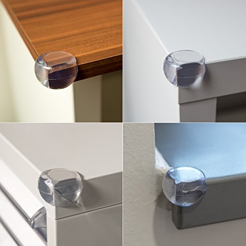 Navaris 20 protectores de esquinas para bebés - Amortiguadores muebles y mesas - Protector esquina de mesa transparente y redondo - Seguridad bebé