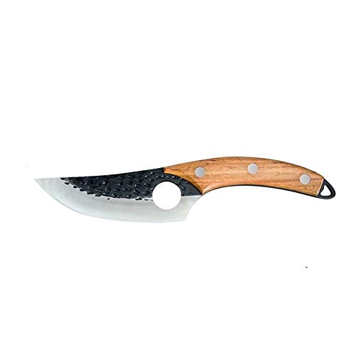 NBKLSD Cuchillo Que acampa Forjado 5.5 Pulgadas patrón de Martillo servio de deshuesar Carne de Caza Herramienta de Carne Carne de Pollo Pescado Cuchillo Cocinero Cortador (Color : A)