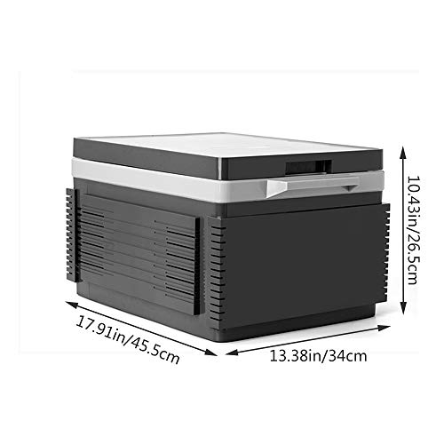 NCBH Refrigerador portátil para automóvil Mini calefacción Caja de enfriamiento Refrigerador de batería incorporada de Doble núcleo criogénico Adecuado para Viajes Camping Barbacoa 12L