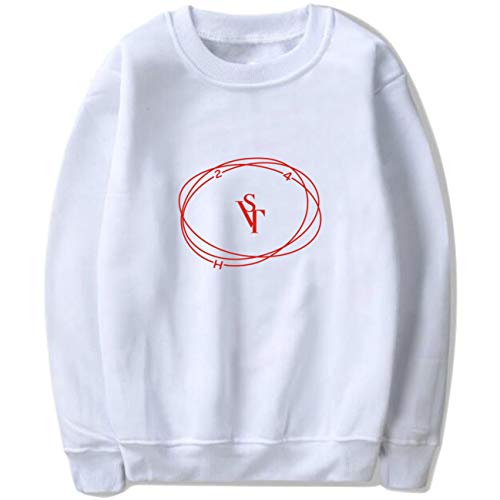 NCTCITY Hombres Mujeres Sudaderas KPOP Seventeen Pullover de Manga Larga Abrigo Suelto Suéter Cuello Redondo 24H Imprimiendo Tops