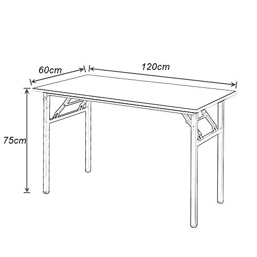 Need Mesa Plegable 120x60cm Mesa de Ordenador Escritorio de Oficina Mesa de Estudio Puesto de trabajo Mesas de Recepción Mesa de Formación, Negro