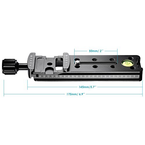 Neewer – 140 mm Zapata rápida Nodal Profesional de Cremallera para cámara Compatible con Arca-Swiss