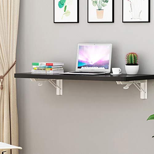 Negro de Pared Plegable Mesa de Tablero de melamina Comedor Mesa contra la Pared Inicio Pequeño Apartamento Cocina Operación Mesa de Comedor Mesa de Escritorio de la computadora (Size : 120 * 50cm)