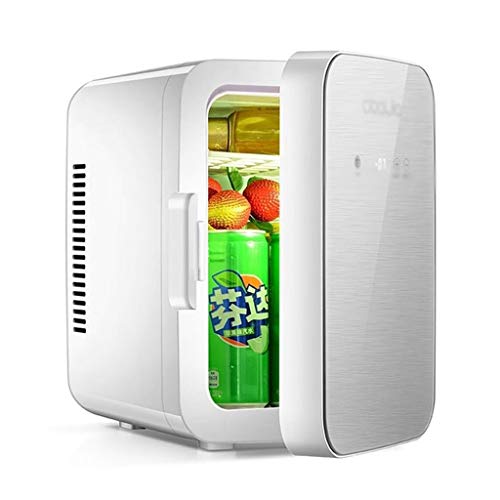 Nevera portátil 8L Coche silencioso refrigerador Mini refrigerador con la congelación de Alimentos cosméticos farmacéuticos Temperatura de Control (Color : Blanco, Size : 21 * 28 * 31cm)