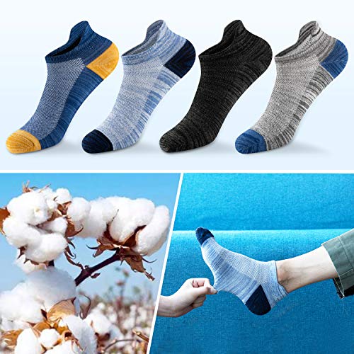 Newdora Calcetines Tobilleros Hombres, 8 Pares Calcetines Para Hombre y Mujer, Calcetines Deportivos Hombre Cortos, Invisibles Calcetines Hombre (37-42)