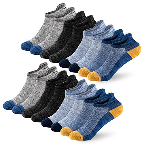 Newdora Calcetines Tobilleros Hombres, 8 Pares Calcetines Para Hombre y Mujer, Calcetines Deportivos Hombre Cortos, Invisibles Calcetines Hombre (37-42)