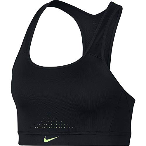 NIKE Impact Bra Sports Bra, Mujer, Black/Volt Glow/Volt Glow, XS