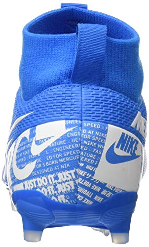 Nike JR Superfly 7 Academy FG/MG, Botas de fútbol Unisex niño, Multicolor (Blue Hero/White/Obsidian 414), 35 EU