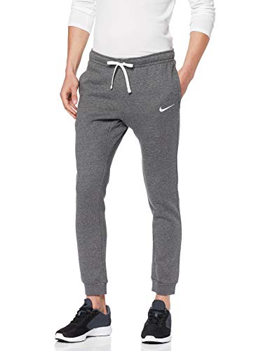 NIKE M CFD Pant FLC TM Club19 Pantalones de Deporte, Hombre, Charcoal Heathr/White/White