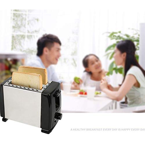 NL 2 Slice Toaster, Tostadora automática, Tostadora con 2X Gran Anchura de hendiduras de hasta 4X Discos, 6X Seda Pasos con Hot Roll de Croissants, panecillos