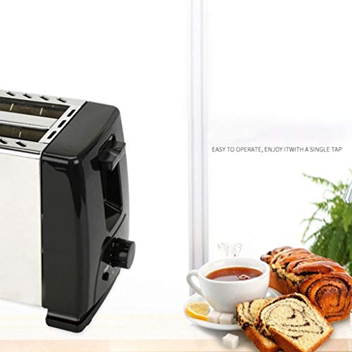 NL 2 Slice Toaster, Tostadora automática, Tostadora con 2X Gran Anchura de hendiduras de hasta 4X Discos, 6X Seda Pasos con Hot Roll de Croissants, panecillos