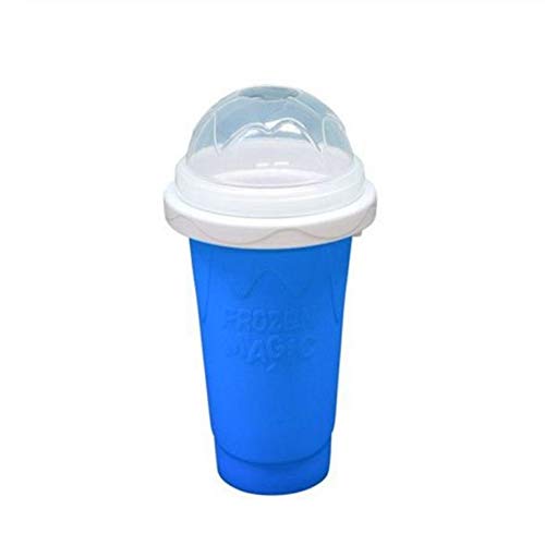 NOBGP 2 Piezas de Taza de Hielo DIY Slushy Maker, Taza de granizado de Silicona de Verano Caliente, Doble Capa, Pellizcar en Hielo, Favorito de los niños 301-400ML Summer Limited