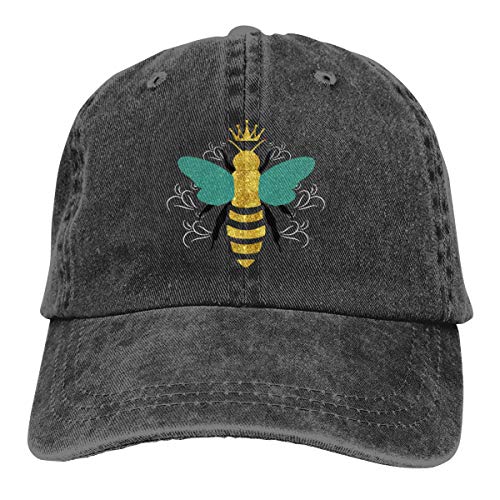 Nonebrand Queen Bee con corona dorada para mujeres apicultoras, gorra de béisbol, gorra vaquera, ajustable, moda Hip Hop jeans para hombres y mujeres