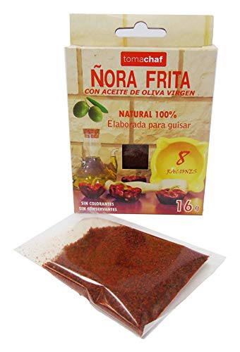 ÑORA FRITA CON ACE. DE OLIVA VIRGEN 8 ESTUCHES DE 16g. = 128g. ENVIO GRATIS