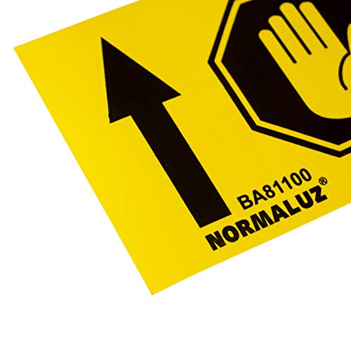 Normaluz BA81100 - Señal Adhesiva Suelo Espere su Turno 70x10 cm, Vinilo adhesivo, Amarillo