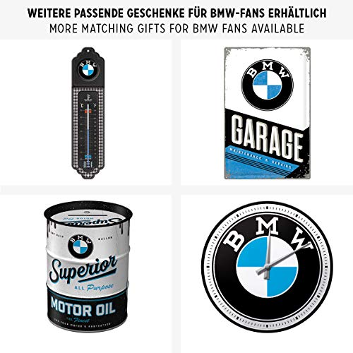 Nostalgic-Art 43216 - Taza esmaltada retro BMW – Garaje – Idea de regalo para los accesorios de coche y moto, 360 ml