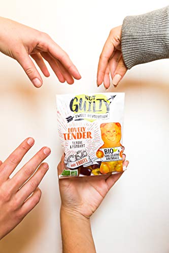 Not Guilty Gominolas Osito Quiereme Mucho Ecológicas - Mezcla De Frutas: Limón, Naranja, Fresa, Manzana Y Grosella Negra - Vegetariano, Vegano - Bolsita 50 G