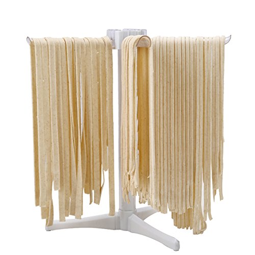 NouveLife - Secador de pasta fresca desmontable, 5 brazos de 12 cm para 3 o 4 personas, almacenaje fácil, accesorio indispensable para tallarines y espaguetis