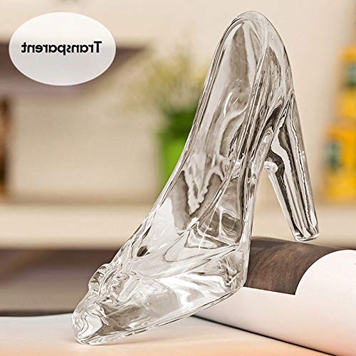 Nrpfell Zapatos de Cristal Regalo de Cumplea？os de Cristal Decoración Para El Hogar Cenicienta Zapatos de Tacón Alto Zapatos de Boda Figuras Miniaturas Ornamento