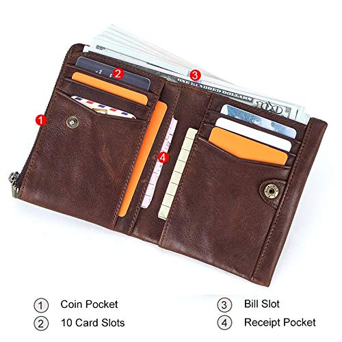 Nueva Billetera pequeña para Hombre,   billeteras, Monedero, Calidad, Corta, para Hombre, Bolsa de Dinero, Cuero de Vaca    Rifd, Caja de café, a1