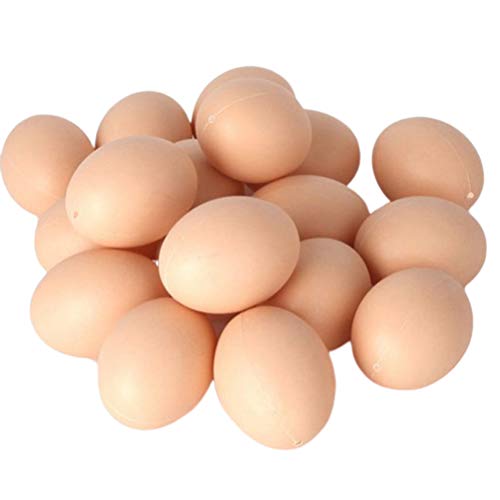 NUOBESTY Pollo Falso Huevos Huevo Realista Juguete Juguete Comida para niños - Pretenda Jugar Juego Comida - Faux Huevos Juguete, 30pcs