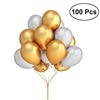 NUOLUX 100pcs 12 pulgadas perla látex globos para fiesta de cumpleaños de la novia (Golden + Silver)