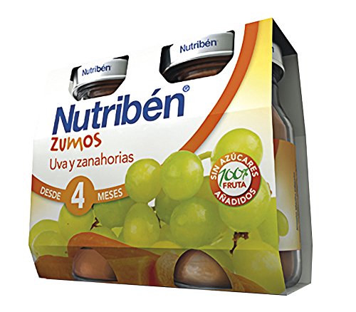 Nutribén Zumo UVA y Zanahorias - 2 paquetes de 130 ml