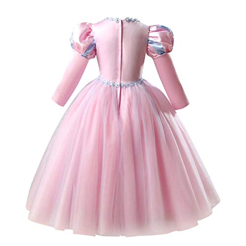 OBEEII Vestidos Princesa Sofia Disfraz para niñas Vestido de Fiesta Halloween Comunion Cosplay Partido Prom 9-10 Años