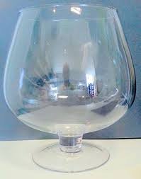 Oberstdorfer Glashütte XXXL Gigante, Enorme Vaso, Ballon, snifter, cicchetto de coñac de Cristal Transparente Claro, un Altura de Aproximadamente 21 cm, Contenido 2,9 L, Apertura 13,5 cm