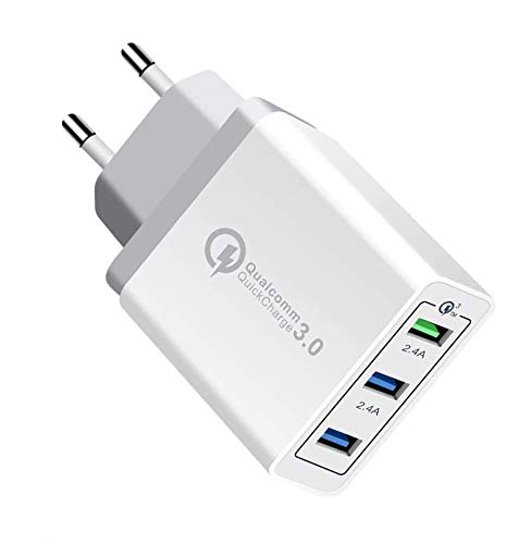 OENLY QC3.0 USB Cargador rápido Cargador Movil Universal Adaptador, 30W 3Port QC3.0 2.0 Smart Cargo sólido Desmontables en Lote schnellladeger para SamsungiPhoneiPad Huawei Google