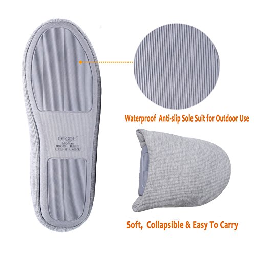 ofoot Zapatillas de casa para Mujer, Zapatos de casa Antideslizantes de algodón Lavable de Espuma viscoelástica