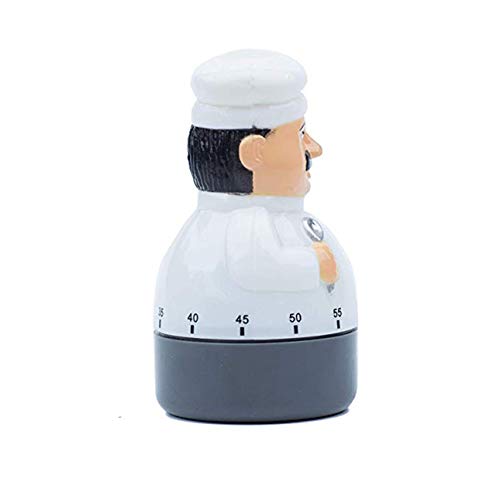 OIUY Creative Kitchen Timer Machinery Chef Reloj Despertador Temporizador electrónico Regalo Personalizado sin batería - Blanco Gris