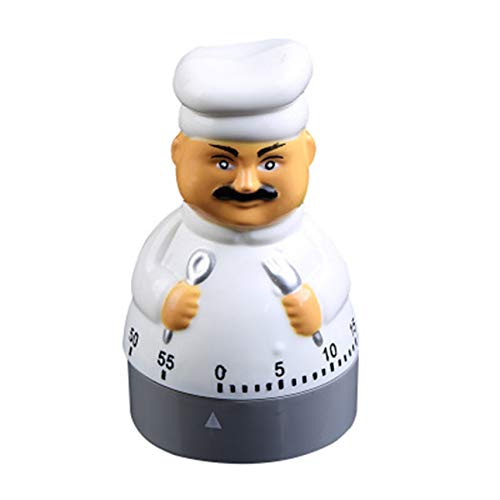 OIUY Creative Kitchen Timer Machinery Chef Reloj Despertador Temporizador electrónico Regalo Personalizado sin batería - Blanco Gris