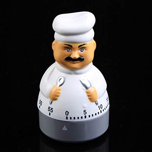 OIUY Creative Kitchen Timer Machinery Chef Reloj Despertador Temporizador electrónico Regalo Personalizado sin batería - Blanco Gris