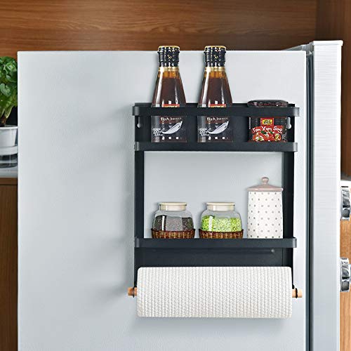 OIZEN Estante de Almacenamiento para Pared, Especiero Magnético, para Frigoríficos y Superficies de Metal, Spice Rack, Montaje en Pared.