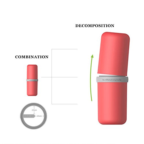 Olliwon portátil de Viaje al Aire Libre del Cepillo de Dientes Caja de Almacenamiento de Dientes Titular Taza de Pasta de Dientes de baño Accesorios Organizador de la Copa Negro