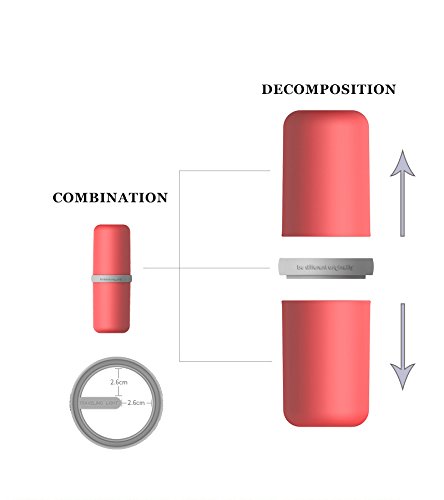 Olliwon portátil de Viaje al Aire Libre del Cepillo de Dientes Caja de Almacenamiento de Dientes Titular Taza de Pasta de Dientes de baño Accesorios Organizador de la Copa Negro