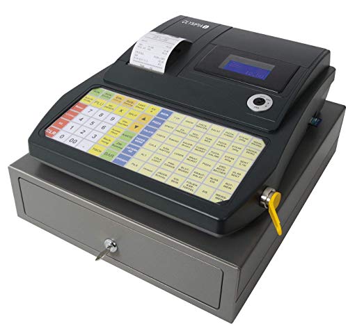 Olympia CM941F Tse Caja Registradora Caja Gobd / Gdpdu-Konform Para Comercio Y Gastronomía Flachtaststur Con 84 Teclas