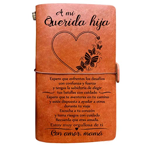 OMNIQI Regalo Para Hija, Un Regalo de Mamá a Hija, Diario Cuaderno de Para Mi Hija, Regalos Originales Cuaderno De Viaje Notas, Libretas Bonitas Ideas Regalo Mujer